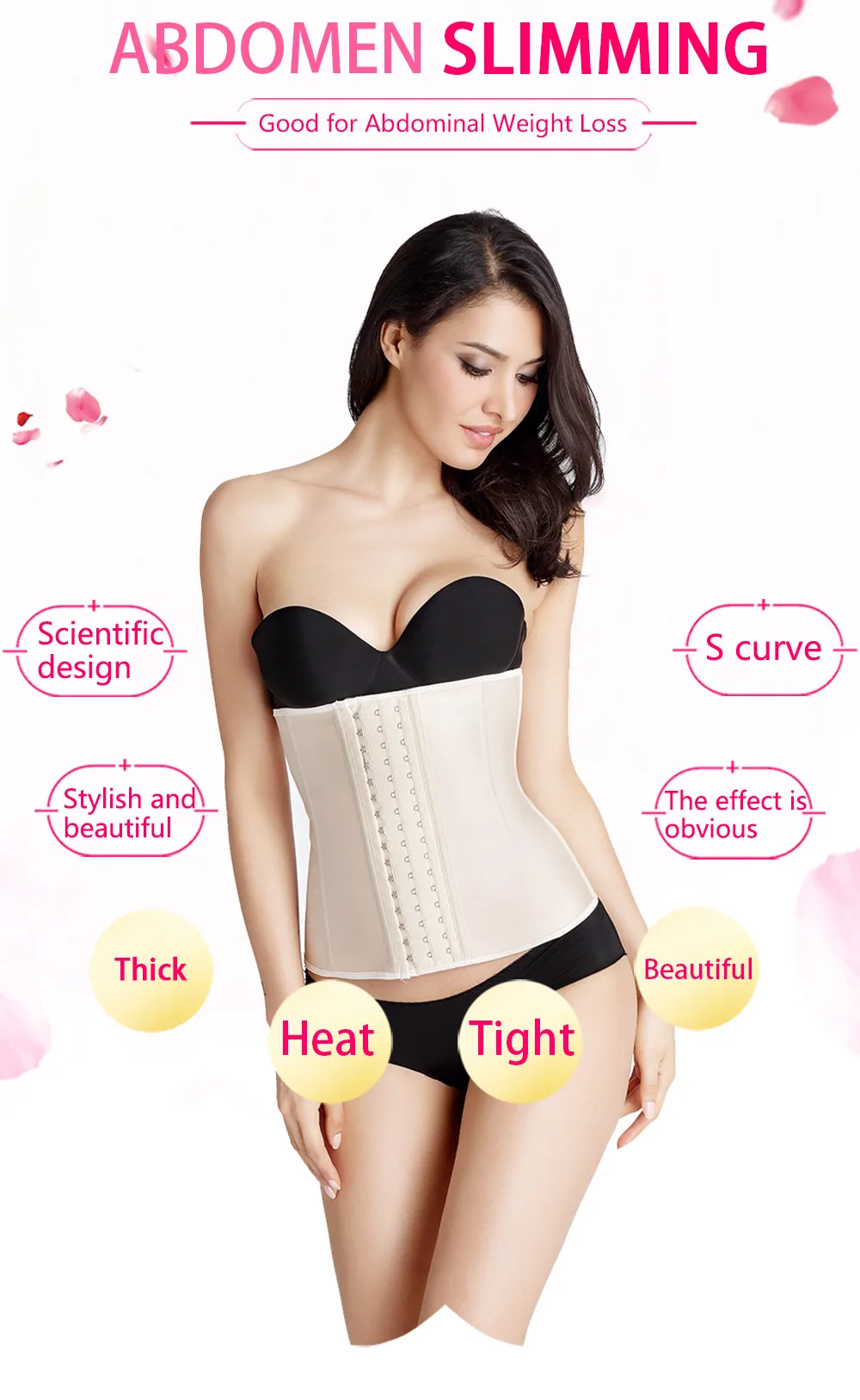 NB1066-Atbuty Latex Waist Trainer Plus Size Corset Women's 9 Steel Boned Workout Waist Cincher Underbust Body Shapewear Girdle (2)