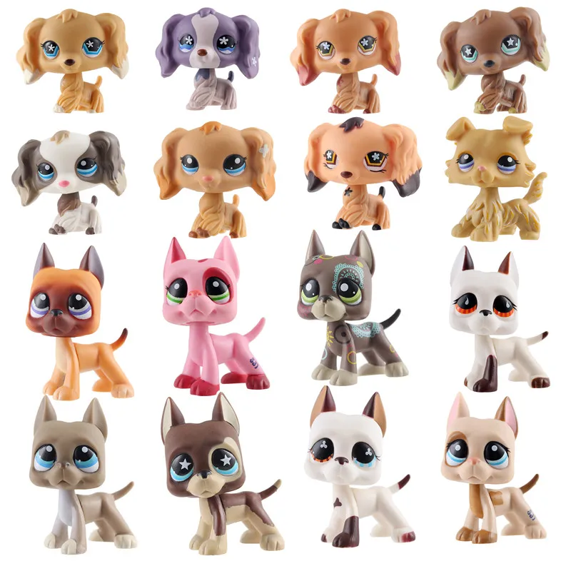

New cute LPS pet shop pvc cat toy tiger cat powder cat Great Dane cosplay standing action collection toy Christmas gift