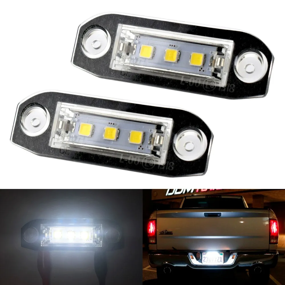 2X Car LED License Plate Lights 12V White 3 5050SMD LED Number Plate