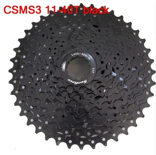 Sunracing 10 скоростей кассета CSMS3 CSMX3 11-40T 42T 46T велосипед картридж подходит Shimano SRAM маховик 11-40 11-42 11-46 картридж - Цвет: MS3 11-40T Black