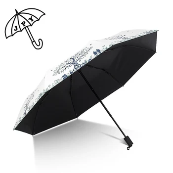 

Tree Lovers 3 Folding Simple Fresh Sun shade Umbrella School Students Popular Summer Rain Guarda-chuva