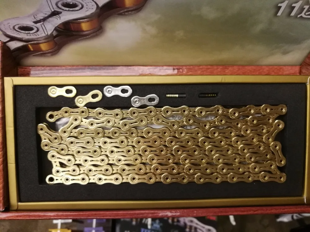 YBN SLA211 титановая 11 скоростная велосипедная цепь в коробке для SHIMANO SRAM