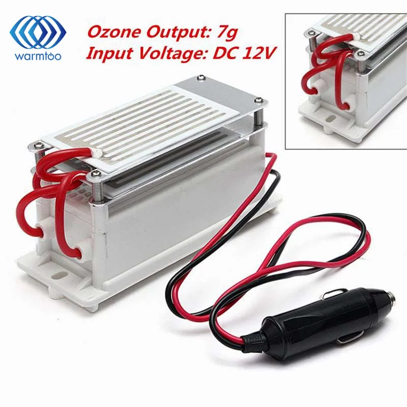 

DC12V 7g Portable Ceramic Ozone Generator Double Integrated Long Life Ceramic Plate Ozonizer Air and Water Air Purifier