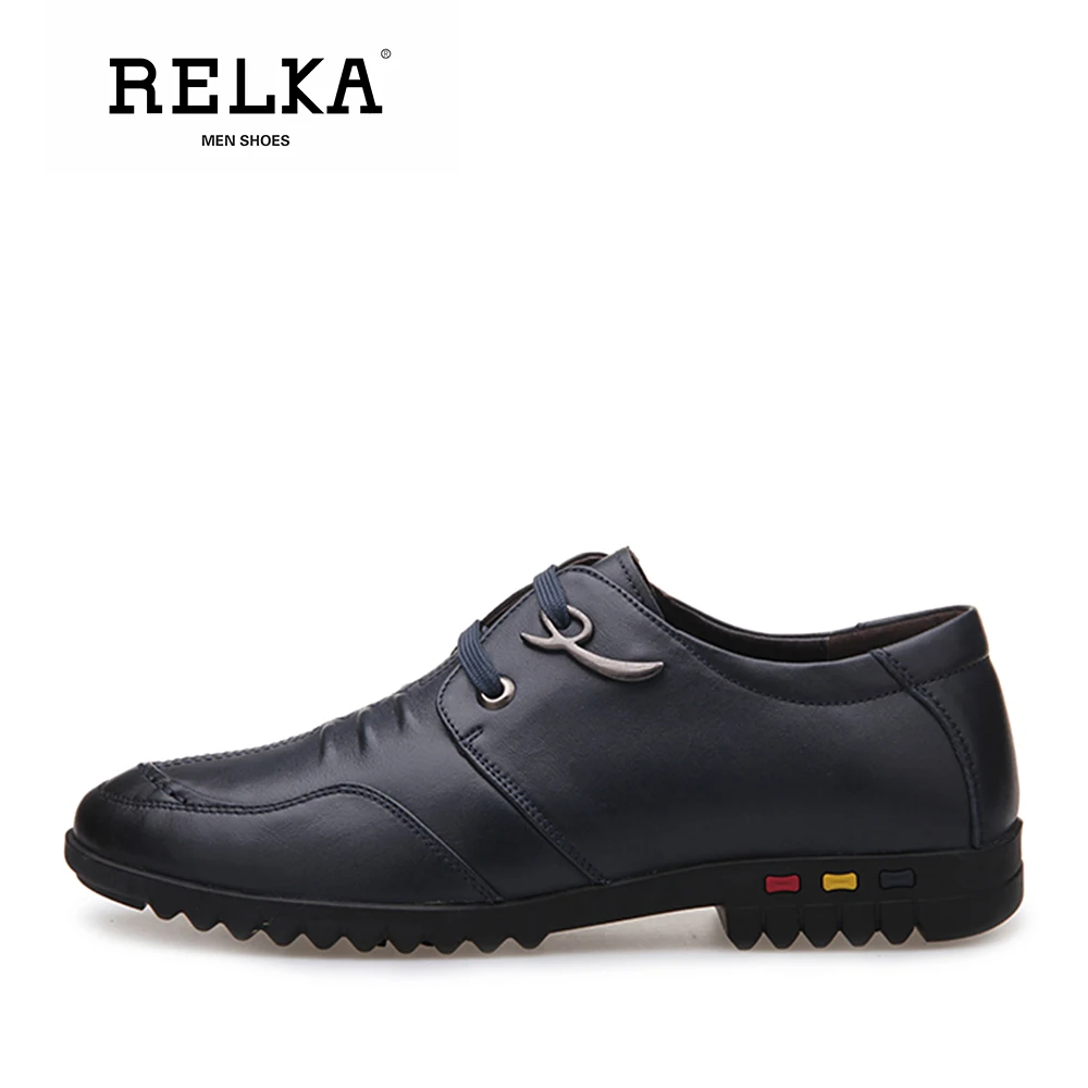 Tacón blue Hombres Brown Cómodos Alta Cuero De Encaje Casuales Punta Calidad N17 Vintage Zapatos Genuino Bajo black Relka Redonda Lujo Los FqPEnHx