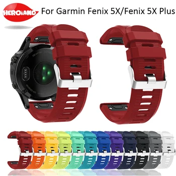 

26 22 20MM Watchband for Garmin Fenix 5X 5 5S Plus 3 3 HR Forerunner 935 Watch Quick Release Silicone Easy fit Wrist Band Strap