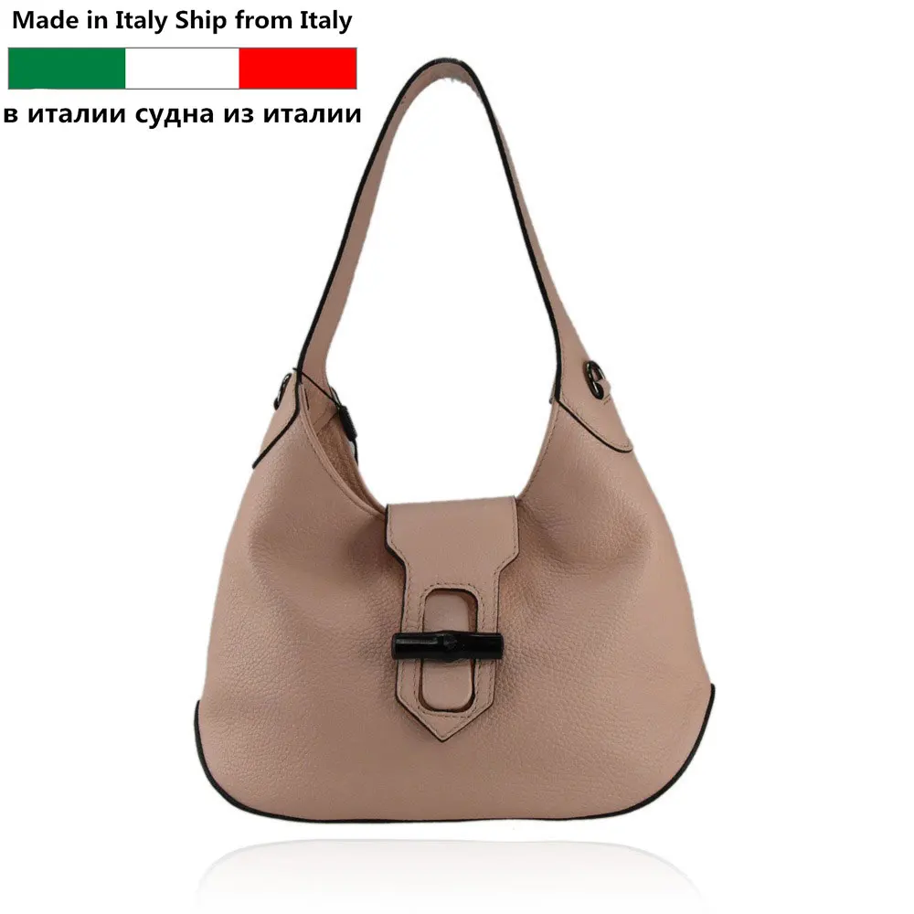 

Made in Italy Ship from Italy-Genuine Italian Leather Handbags Wholesale-FREE custom logo- shoulder messenger bag large ladies