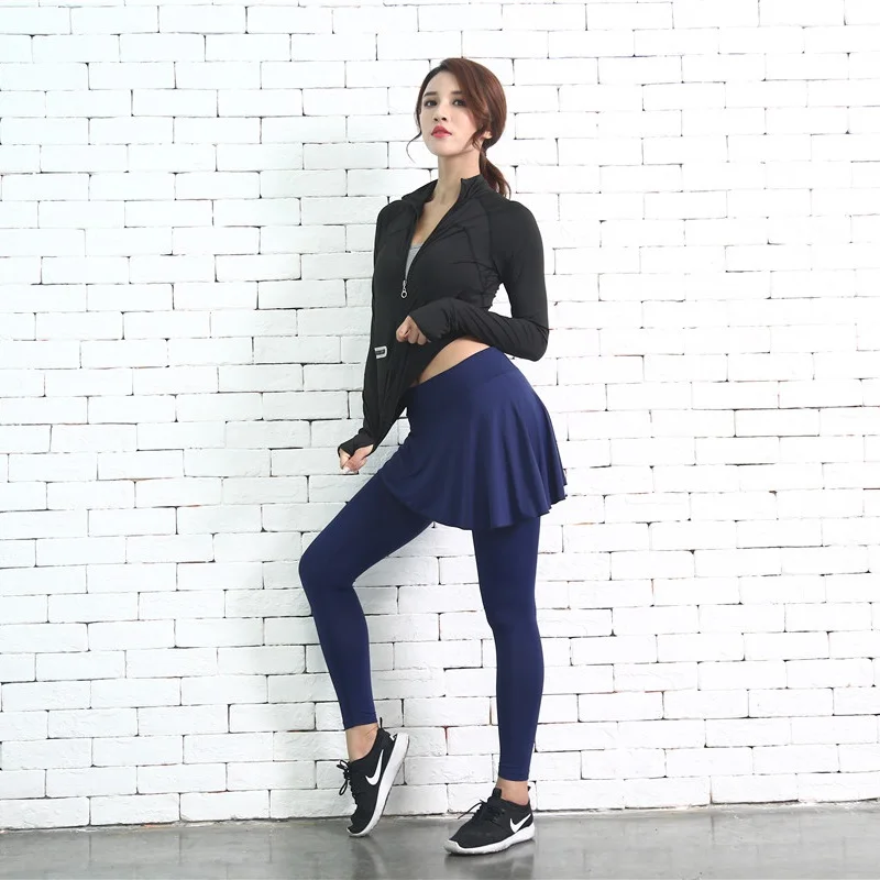 JIGERJOGER 2017 Navy Dark blue Plus size XL Skorts leggings skirted