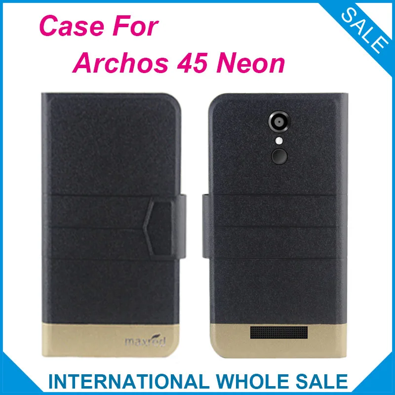 Ультратонкий кожаный чехол с магнитной застежкой для Archos 45 Neon 5 цветов | Мобильные