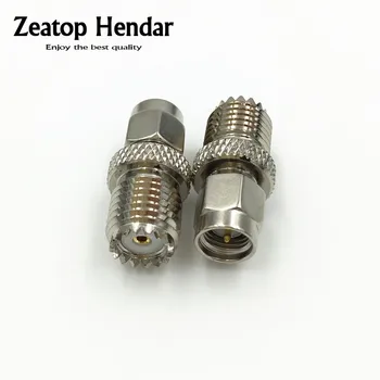

100Pcs Brass SMA Male Plug to Mini UHF Female Jack RF Coaxial Straight Adapter 50 Ohm Nickel plated Connector