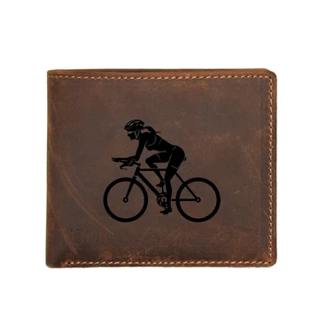

Engraved Photo Purses 100% Genuine Leather Wallet Men RFID Card ID Holders Two Fold Wallets Custom Name Coin Purse