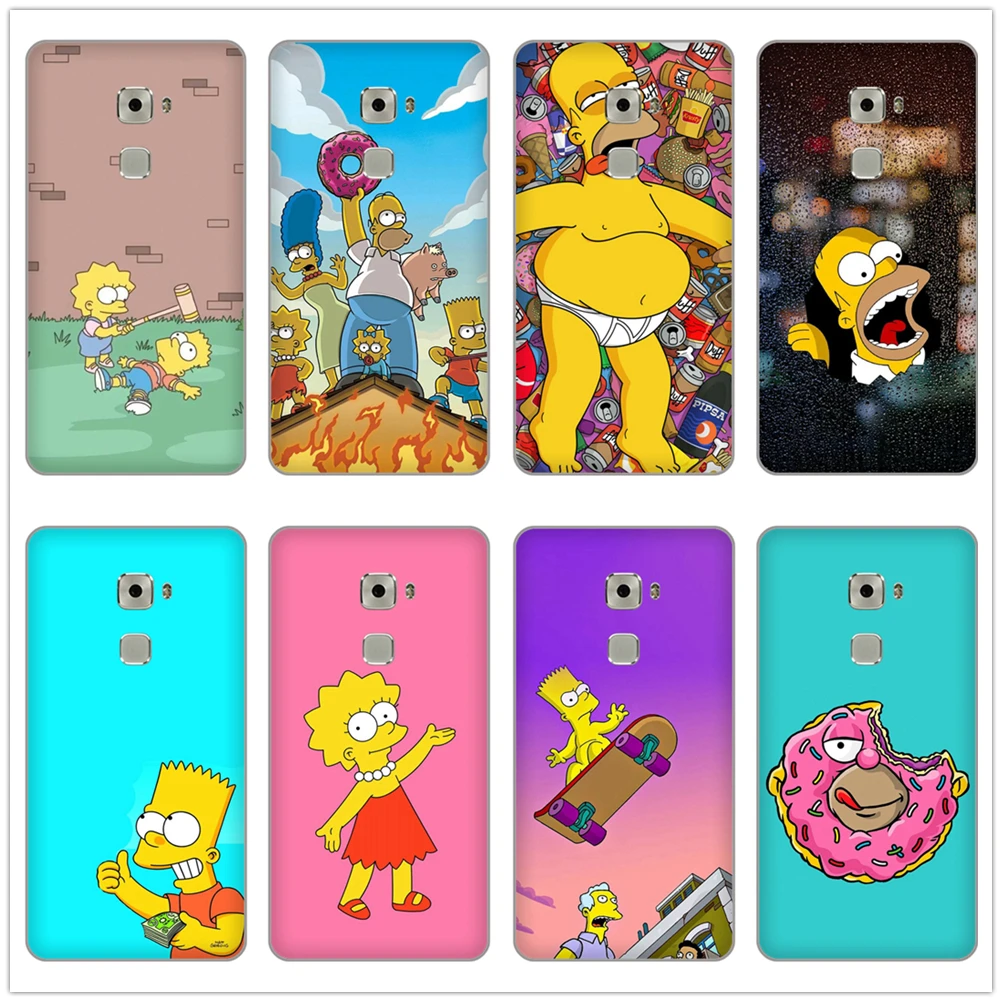 

Bart Simpson funny cartoon coque Soft TPU phone Case Cover for Huawei MATE 10 PRO 7 8 9 P SMART 10 20 8 9 LITE PLUS shell