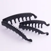 1 шт., пластиковая заколка, черный банан, заколки для волос, твердые, для женщин, девушек, когти для волос, сделай сам, шпильки, инструменты для макияжа, модный головной убор для женщин и девушек