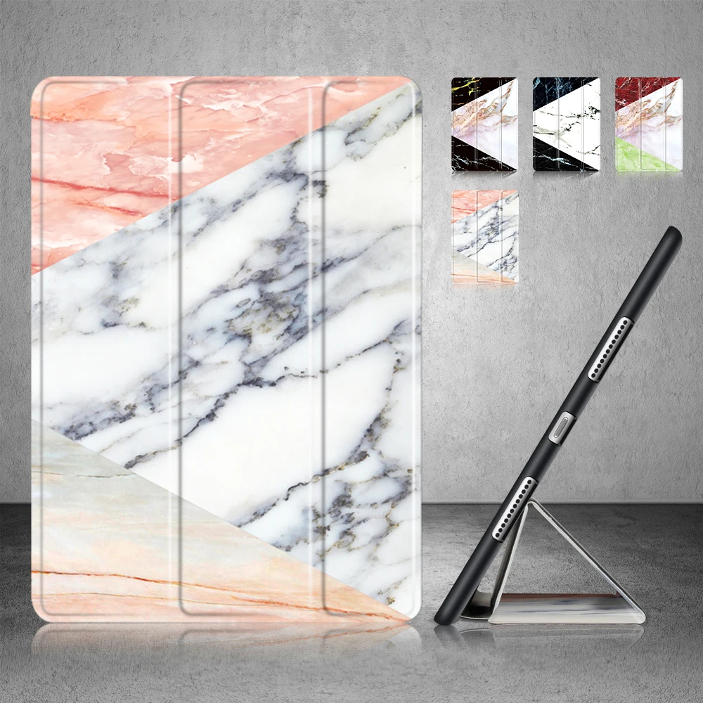 

Marble pattern New Case for Apple iPad pro 10.5 .YCJOYZW -PU leather cover+TPU soft protection bottom shell-Smart sleep wake up