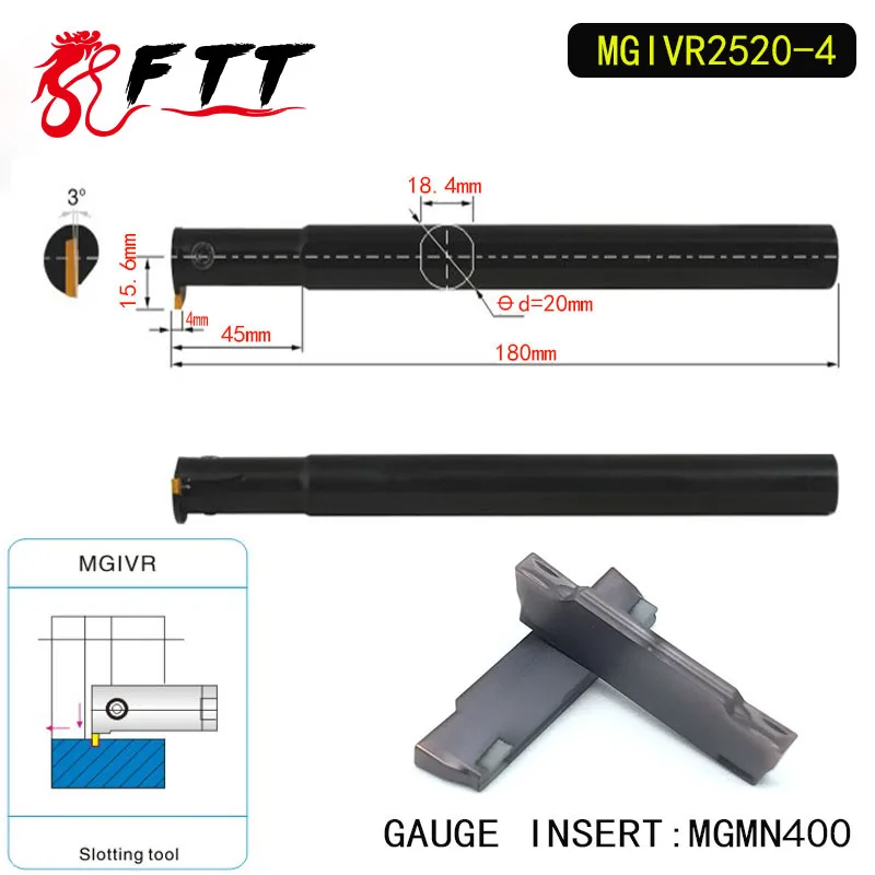 MGIVR2520-4 интермальный разделочный и канавок токарный инструмент держатель для MGMN400 вставка правая рукоятки MGMN 400