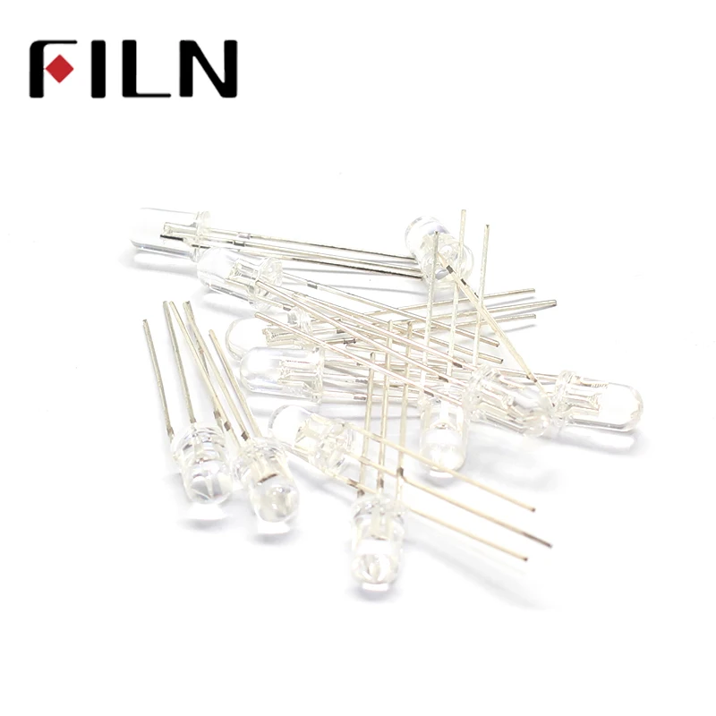 

100pcs 2 Colors 5mm red and green common cathode LED transparent lamp Diode light 3 pin