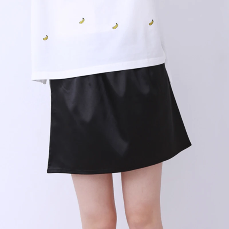 Ladies Faux Silk Satin Half Underskirt Petticoat Under Dress Half Slips Safety Smooth Thin Prevent Wardrobe Malfunction 038-655