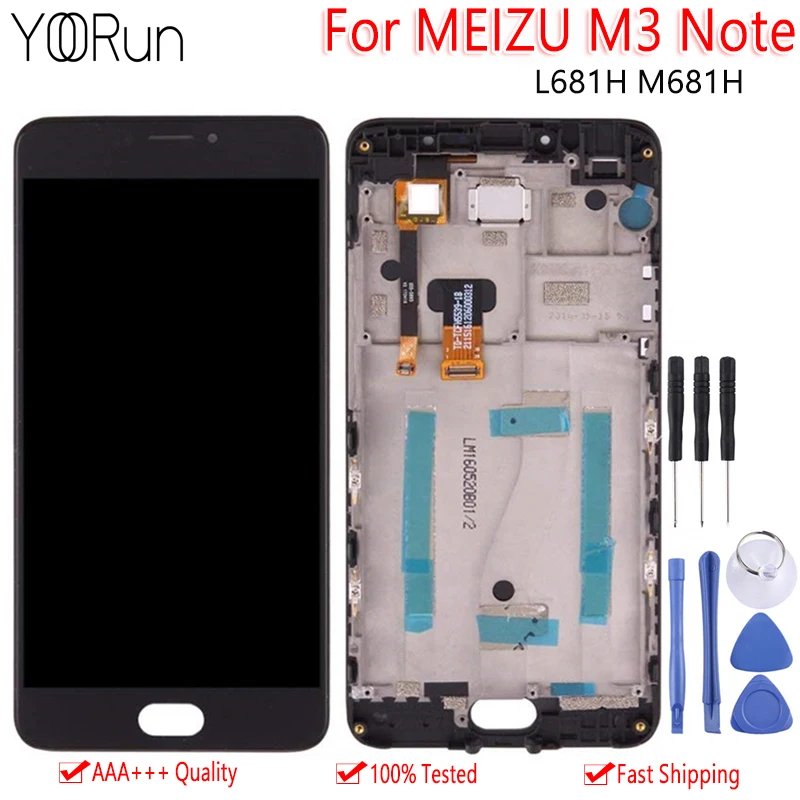 

Original Display For Meizu M3 Note LCD Touch Screen 5.5" Digitizer With Frame Replacement For MEIZU M3 Note LCD M681H L681H