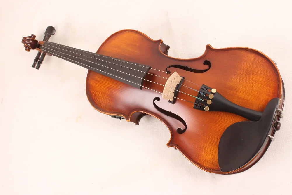 

ONE 4 string 4/4 Violin Electric Violin Acoustic Violin Maple wood Spruce wood Big jack BROWN color