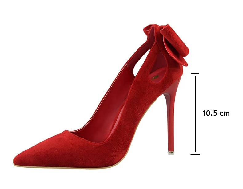 Women's Pumps Shoes High Heel Womens Shoes Heels Sexy High Heels Nightclub Party Women Shoes With Heels And Bow Tie Office Lady  (5)