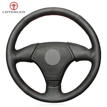 LQTENLEO Black PU Artificial Leather DIY Handsewing Car Steering Wheel Cover for BMW E36 E46 E39