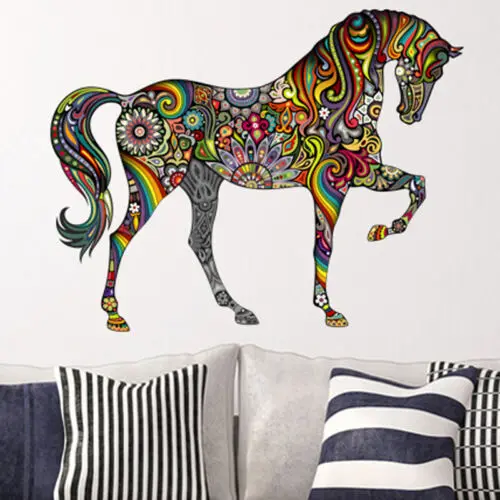 Removable Horse Wall Sticker Art PVC Mural Decals Living Room DIY Home Decor DIY