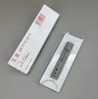 Good Quality Acrylic Plastic Staff Number Name Badge Plate Clip Holders In Transparent With Safty Pin On Back Reusable 50pcs