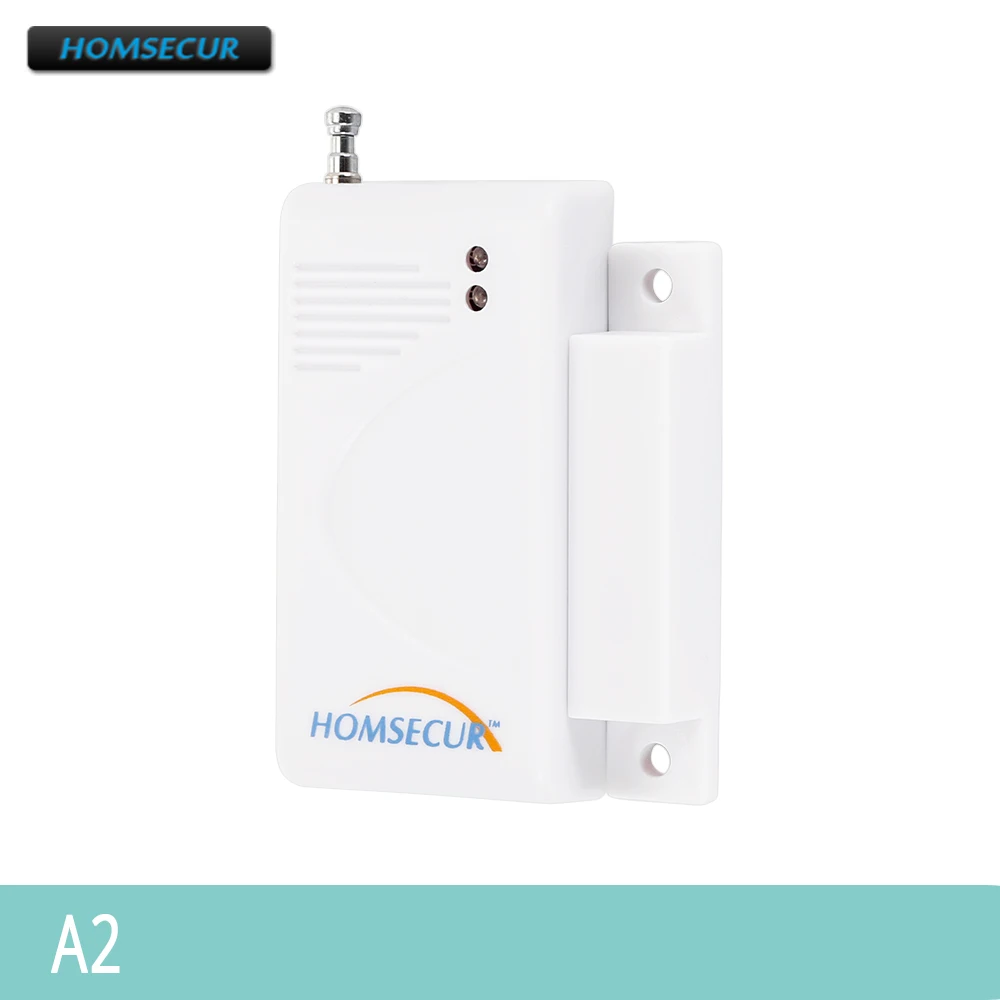 HOMSECUR DIY GSM wifi сигнализация для домашней безопасности(панель сигнализации LA02, PIR датчик, датчик двери, Вспышка Сирена, датчик дыма и т. д - Цвет: A2