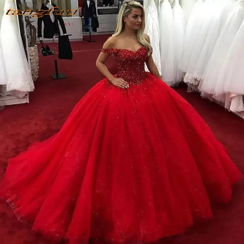 Красное Бальное Платье, Длинные вечерние платья для выпускного вечера, платье принцессы для выпускного вечера 16 лет, vestidos de 15 anos