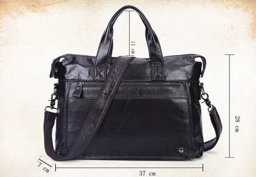 Деловой мужской портфель из натуральной кожи, мужская сумка на плечо, повседневный портфель-мессенджер для отдыха, мужские сумки, мужские черные сумки
