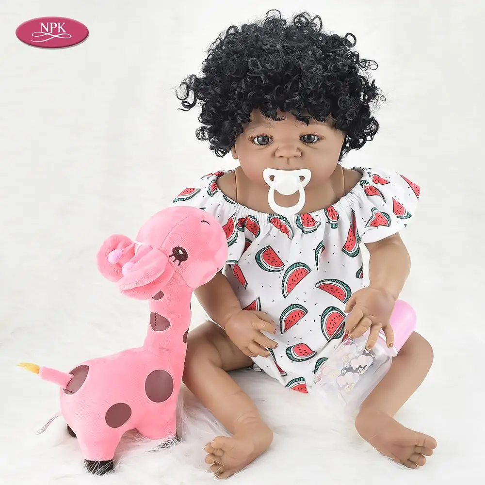 

NPK 55CM Reborn Toddler Princess Dolls Full Body Silicone Baby Girls Bathe Toys Bebe Realista Bonecas Brinquedo Lifelike Menina