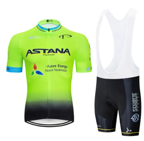 Pro Team Zomer ASTANA Wielertrui набор Ropa Ciclismo Hombre Kleding 12D Bib Broek Ademend Fietsen наборы Fiets Maillot - Цвет: Pic Color