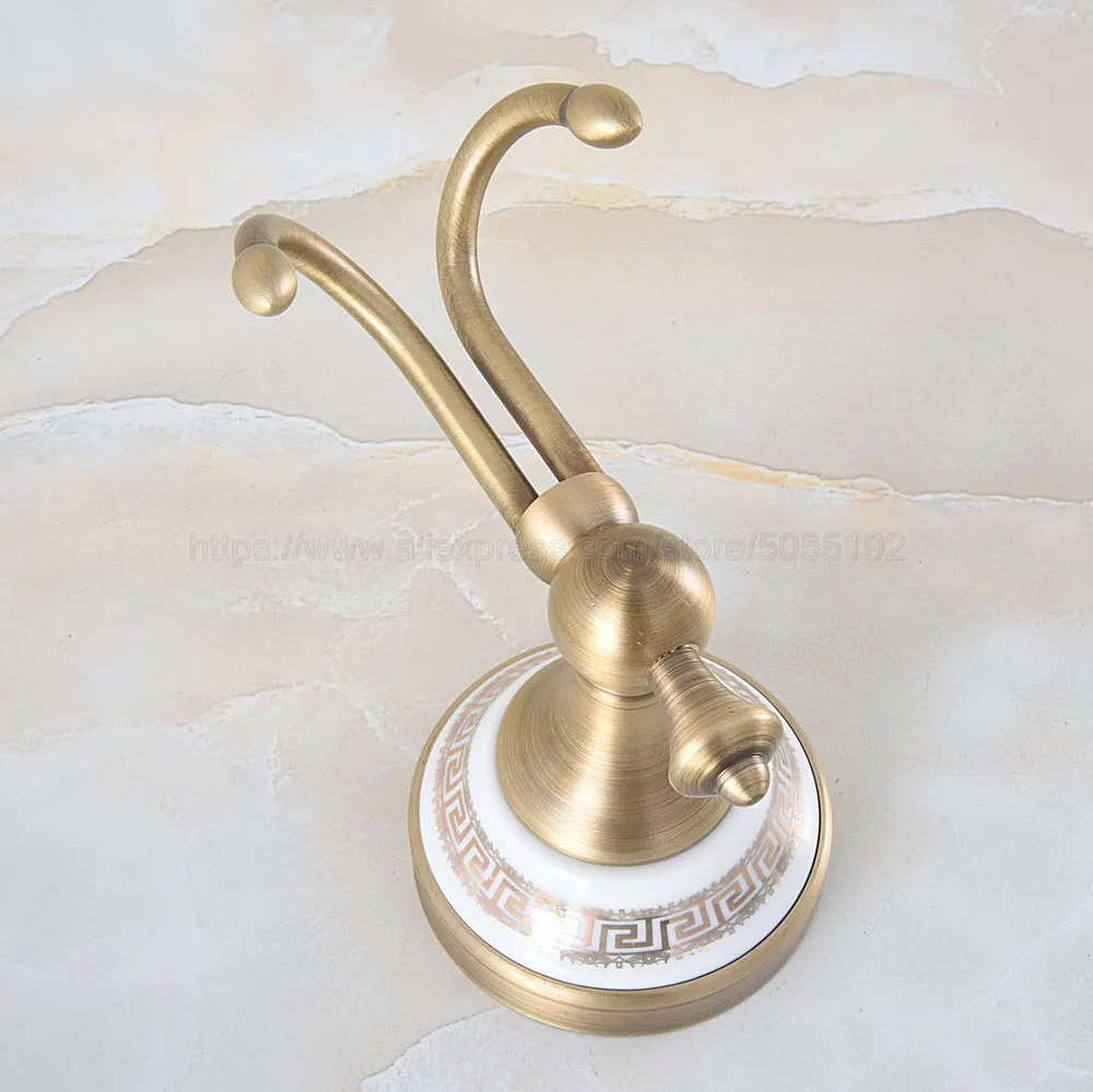 Antique Brass Clothes Hooks Wall Mounted Towel Hooks clothes hook Bathroom Accessories Robe Hook zba576