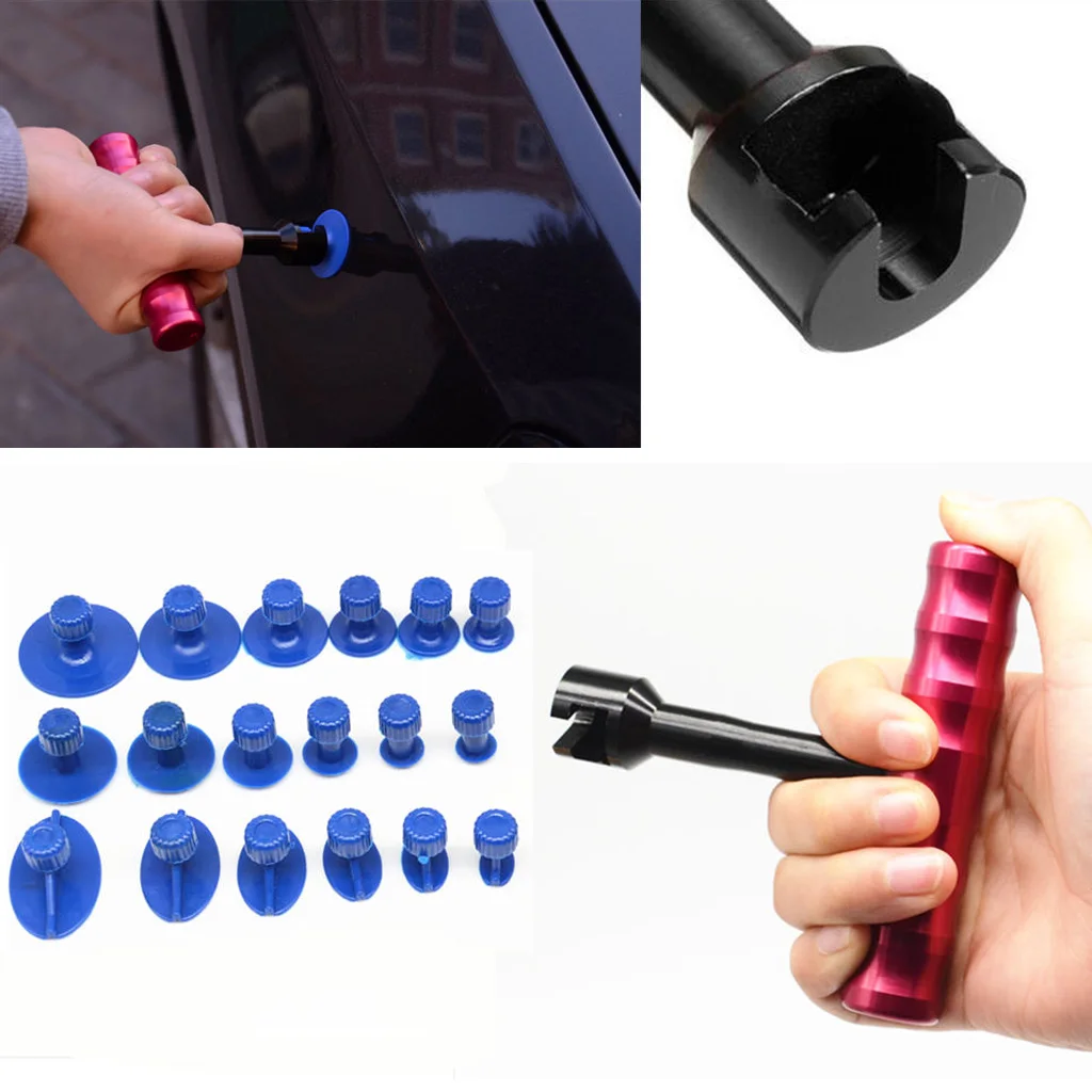 DWZ Car T Bar Body Panel Paintless Dent Pit Repair Tool Lifter Puller+