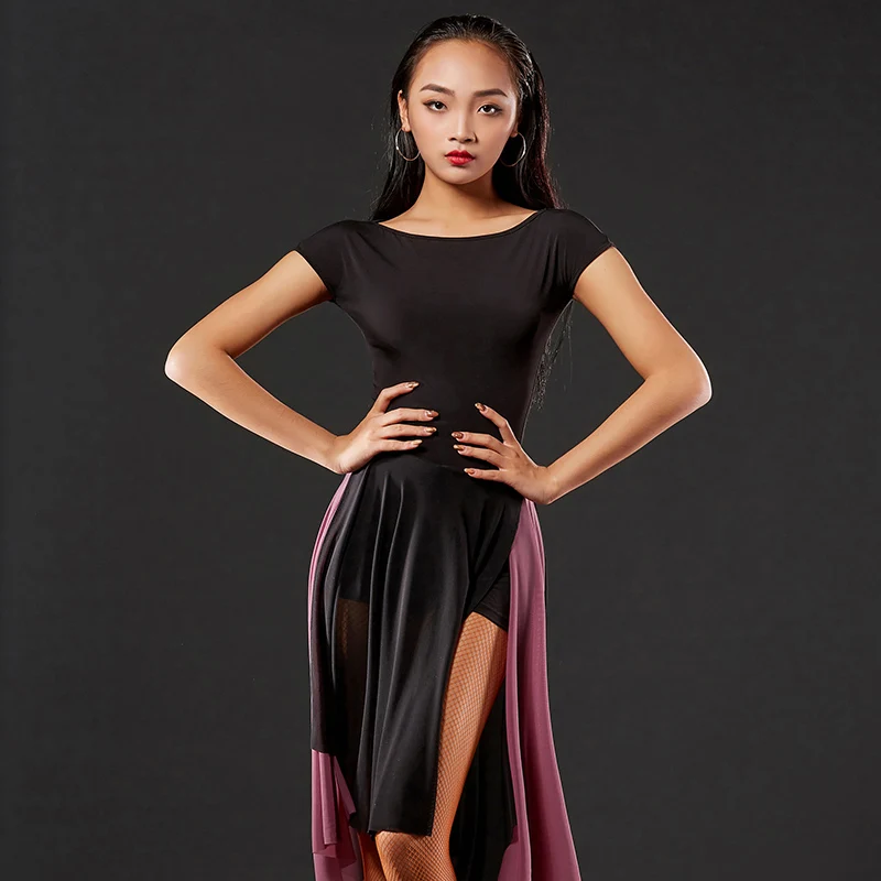 

New Latin Dance Costumes Black Latin Dance Top For Women Latin / Cha Cha / Rumba / Samba Latin Dance Exercise Costumes DQS1202
