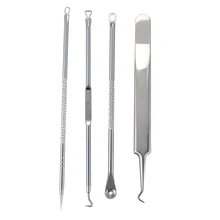 Набор инструментов для удаления угрей и прыщей для лица, 4 шт