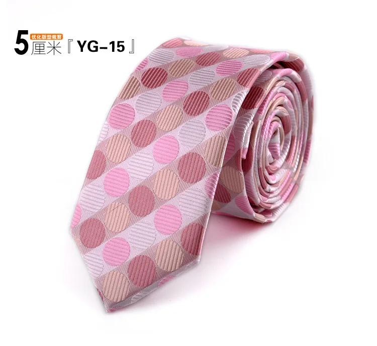 Мужской галстук 5 см, корейский Британский стиль, обтягивающий галстук в полоску, клетчатое свадебное платье, тонкий галстук, жаккардовый модный галстук в горошек с цветами
