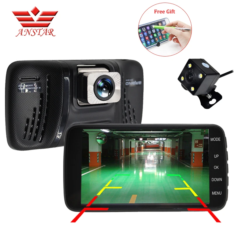 ANSTAR 4 Inch CAR DVR Camera Parking Monitor Dash Video Recorder Car DashCam 1080P HD Dual Lens Automobile DVRs | Автомобили и