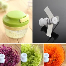 Manual Food Chopper Kitchen Chili Chopper 1Pcs Spiral Slicer Food Dicer Meat Fruit Cutter Mixer Salad Crusher Garlic Ginger Cut
