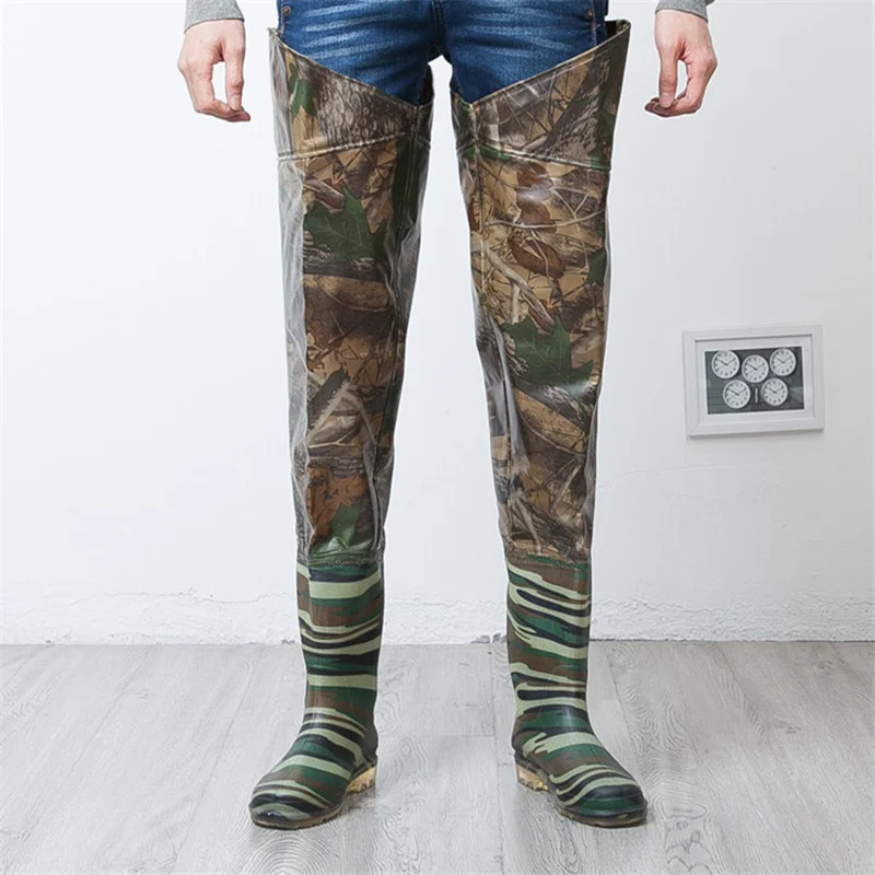 80cm Tactical Fishing Waders Boots 0.55mm Inside Cotton Warm Waterproof
