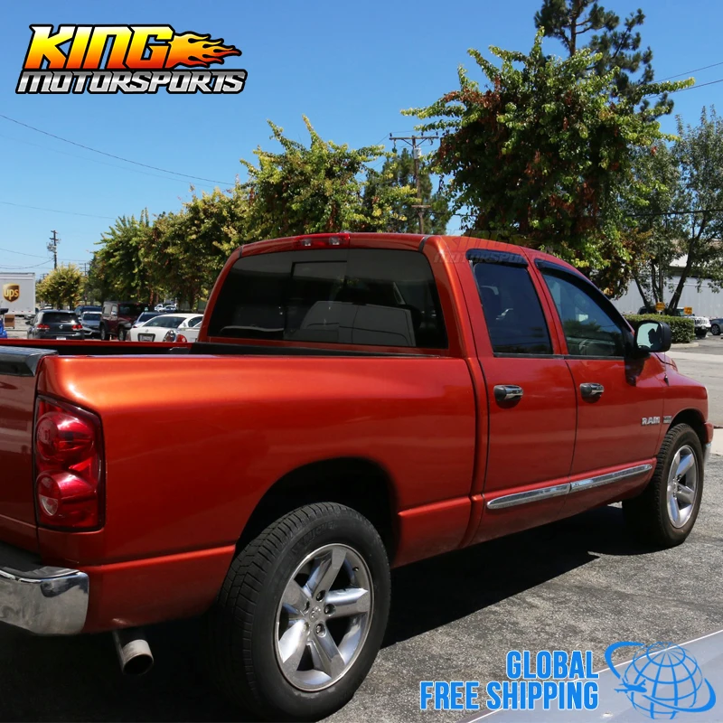 Подходит 02-09 Dodge Ram Quad Cab окна, 4 шт набор дым/тонированные акриловые глобальной