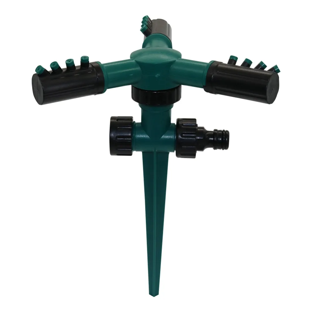 

1 Pc Plug-in 3-arm Rotating Sprinkler Automatic Garden Watering Systems Spray nozzle Greenhouse Lawn sprinkler