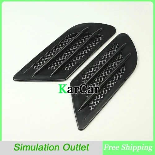 

Universal Car ABS Chromium Styling Stickers Simulation Vents Decorative Side Vents Outlet Free Shipping