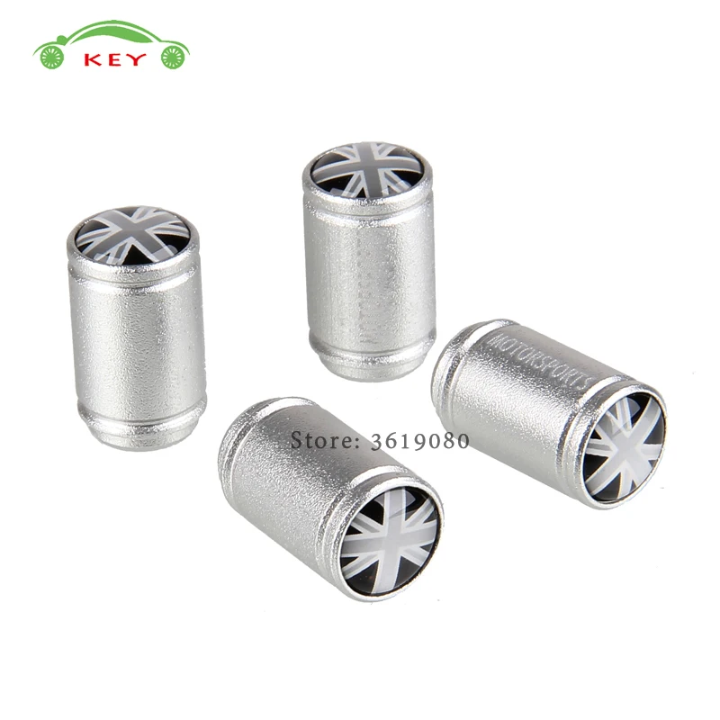 Car Accessories UK Flag Matt Tire Valve Caps Aluminum