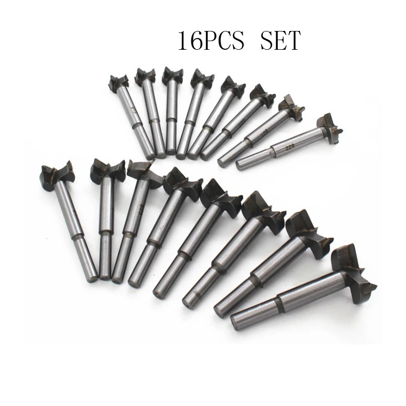 

Wood Hole Saw Hinge Boring Bit, Forstner Bit 16pcs DIY Set
