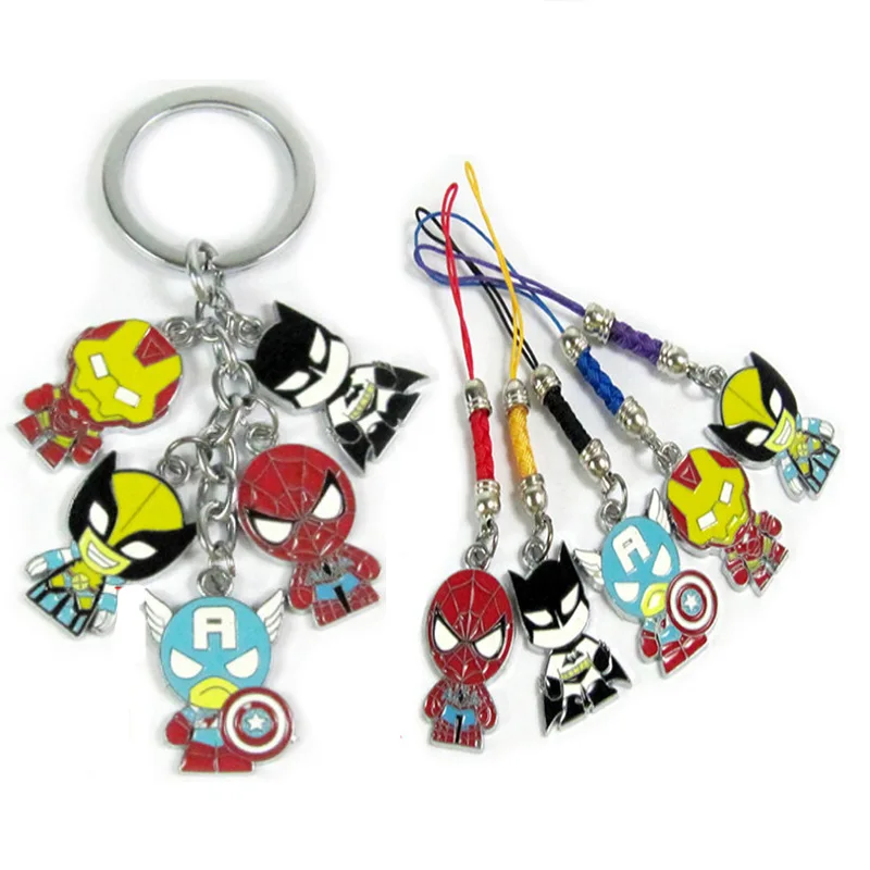 

Avengers Infinity War batman Iron man keychain marvel Super Hero Alloy Gift CARTOON collection kid toys Llavero Chaveiro jewelry