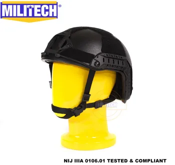

Militech Black BK Super High Cut Deluxe Maritime NIJ level IIIA FAST Aramid Bulletproof Bullet Proof Ballistic Helmet DEVGRU CAG