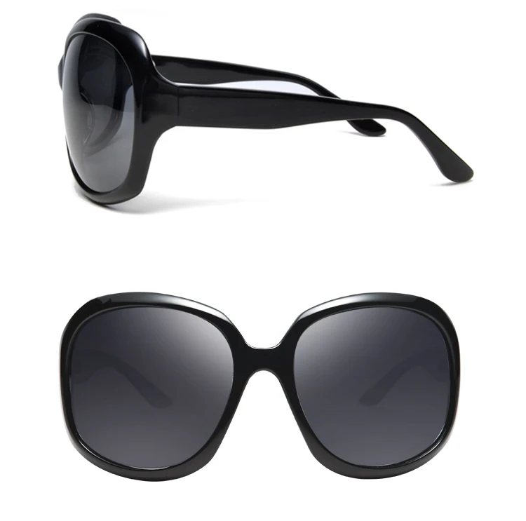VEGOOS, поляризационные солнцезащитные очки для женщин, негабаритные, с защитой от ультрафиолета, винтажные, дизайнерские, Роскошные, брендовые, Овальные, солнцезащитные очки для женщин, черные#9039