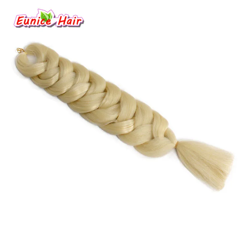 

Blond #613 Kanekalon Jumbo Braid Hair 82 Inch 165G Crochet Braids Pure Color Synthetic Jumbo Braiding Hair Black Pink
