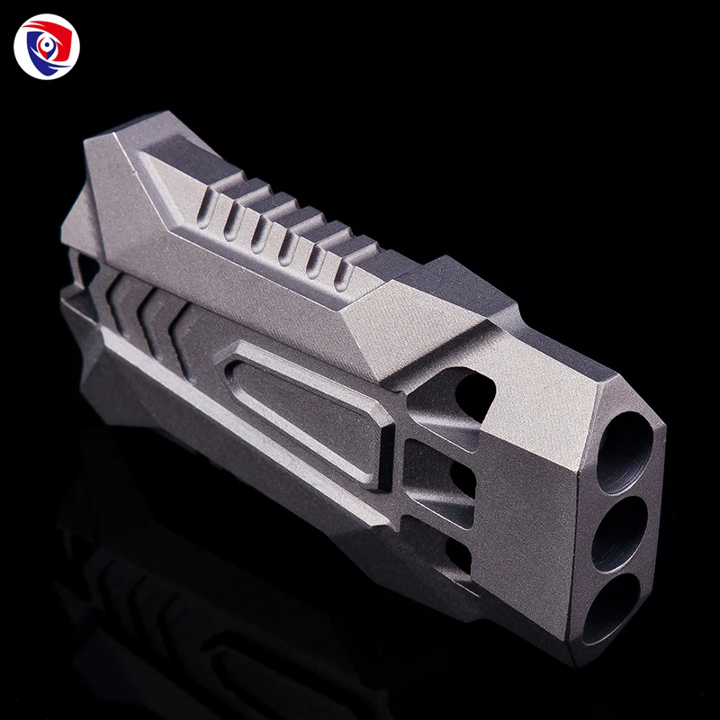 

Outdoor camping three tubes TC4 titanium alloy survival whistle high frequency sonic boom whistle limited edition EDC survival