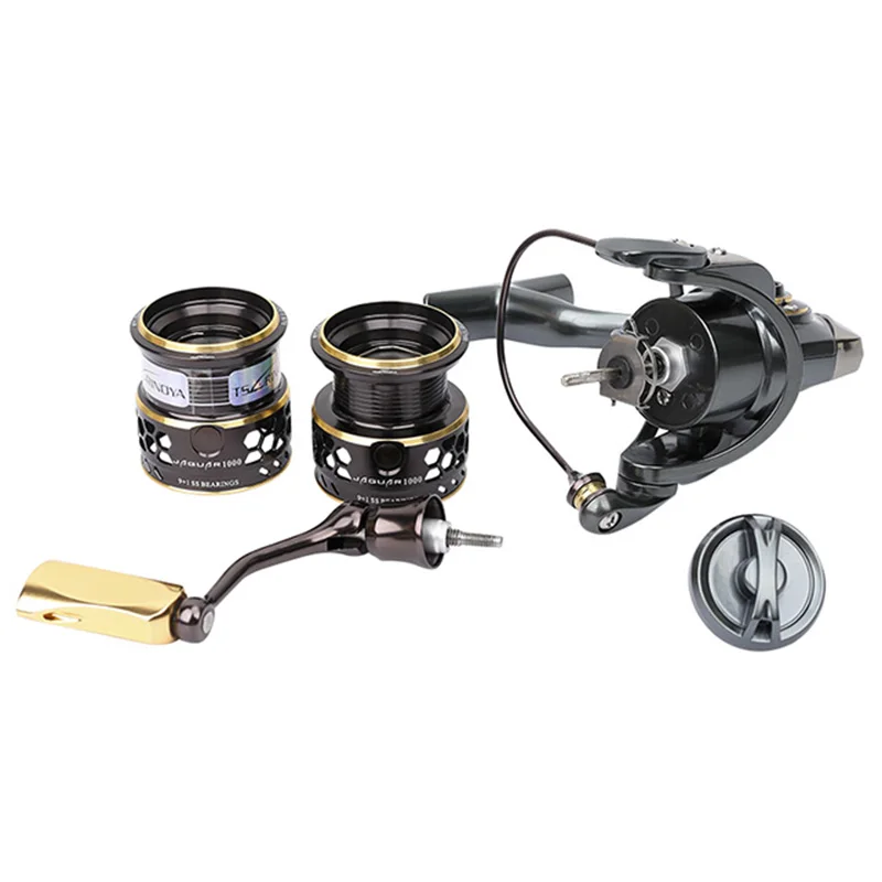 Günstig TSURINOYA Jaguar Serie 1000 2000 3000 Doppel Spool Edelstahl Lager Ultra licht Locken Spinnrad Reel Rocky Angeln Reel